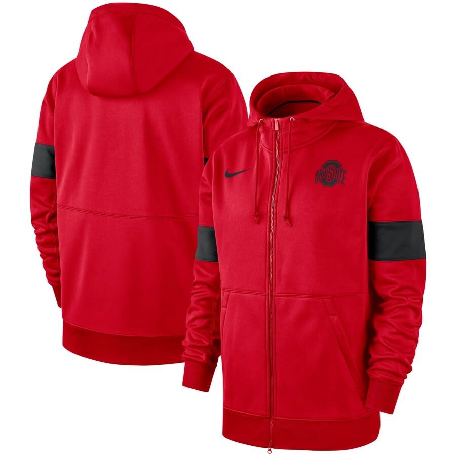 Ohio State Buckeyes Nike 2019 Sideline Performance Full-Zip Hoodie