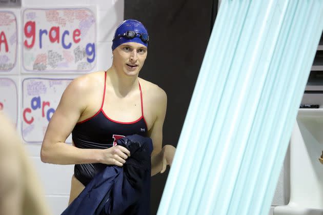 Lia Thomas, a University of Pennylvania swimmer who is transgender, has been smashing records for the women&#39;s team. (Photo: Hunter Martin via Getty Images)