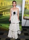 <p>The actress wore Miu Miu to the New York screening of <em>Eating Animals</em>.</p>