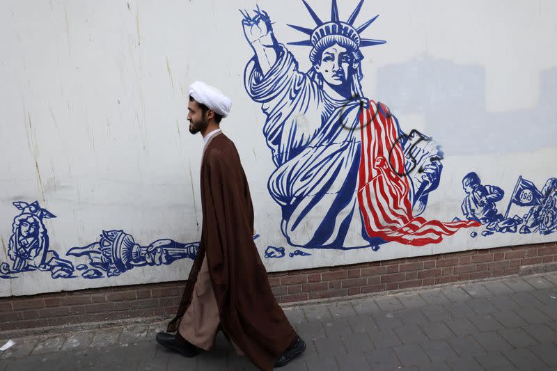 People demonstrate during the 43rd anniversary of the U.S. expulsion from Iran