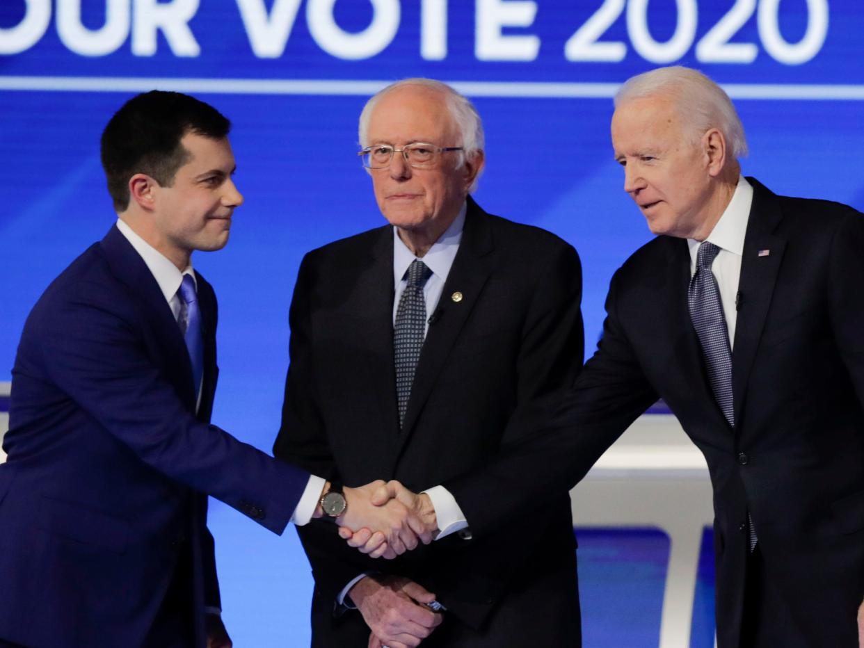 Bernie Sanders Joe Biden Peter Buttigieg