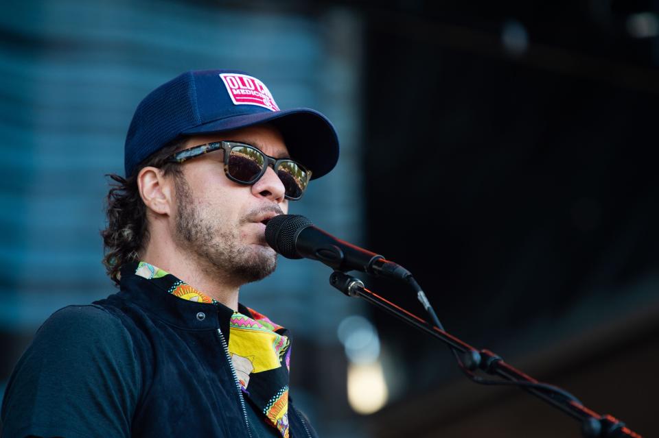 Amos Lee performs during the first day of the Pilgrimage Music & Cultural Festival at the Park in Harlinsdale in Franklin, Tenn., Saturday, Sept. 25, 2021.