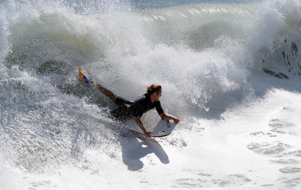 Pacific Storm Brings High Surf To Southern California