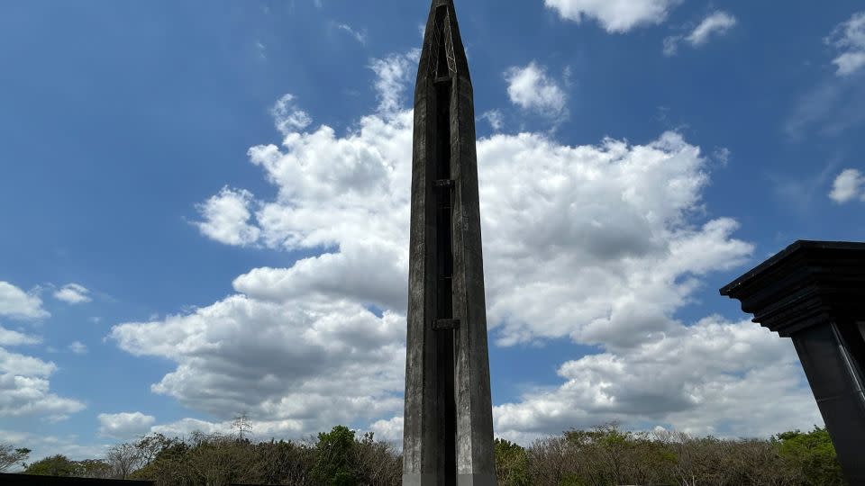 A monolith at the Capas National Shrine to the Philippine victims of the Bataan Death March in 1942. - Brad Lendon/CNN