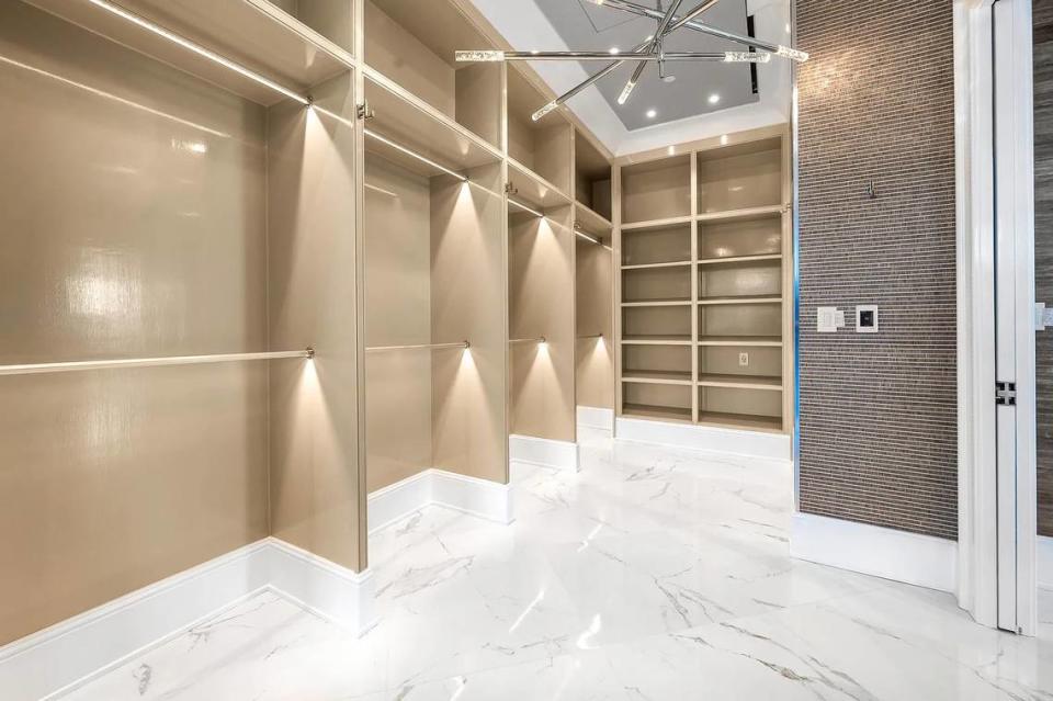 A view of a walk-in closet at 103 South Limestone No. 1150. This nearly 6,000 square foot condominium in downtown Lexington’s City Center has marble flooring all throughout and other high-end features. It’s currently for sale for $5 million. Note: Photos used with permission of seller’s representative.