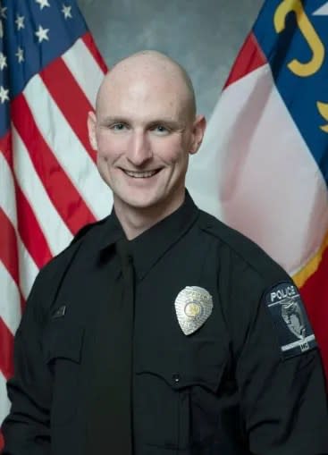 Charlotte-Mecklenburg police officer Joshua Eyer was one of four officers killed after trying to serve a warrant at a home in Charlotte, North Carolina, on Monday, April 29, 2024. (Charlotte-Mecklenburg Police Department)