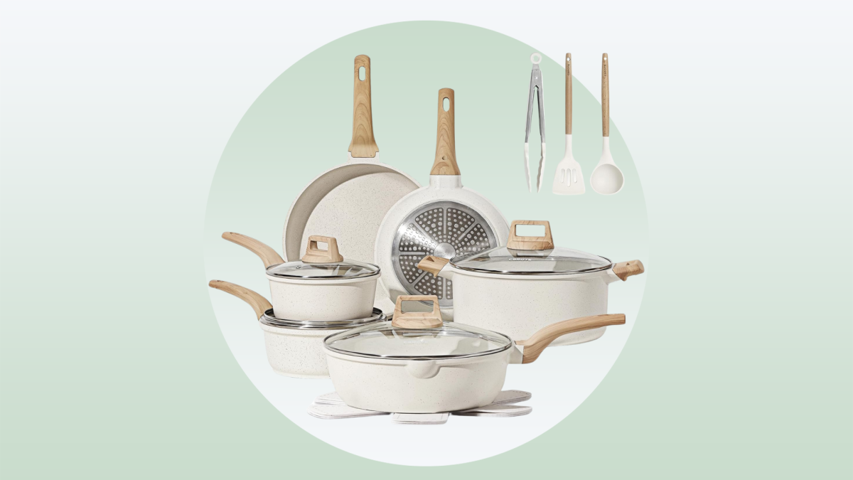 This ‘absolutely gorgeous’ 16-piece Carote nonstick cookware set is down to 0