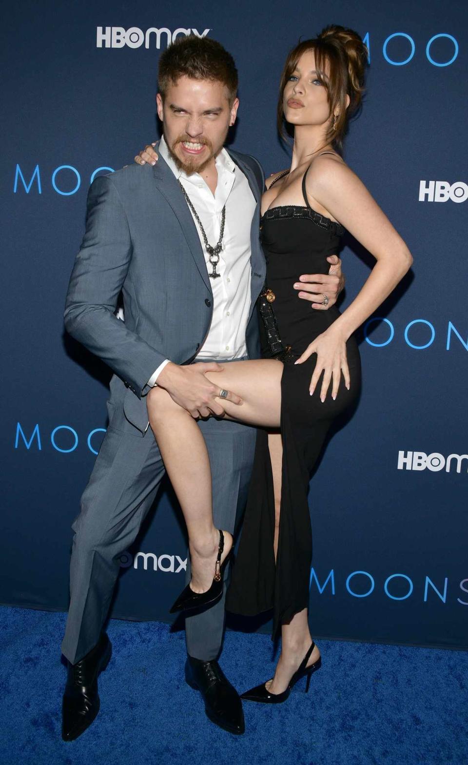 Dylan Sprouse and Barbara Palvin attend the special screening of HBO Max's "Moonshot" at E.P. & L.P. on March 23, 2022 in West Hollywood, California