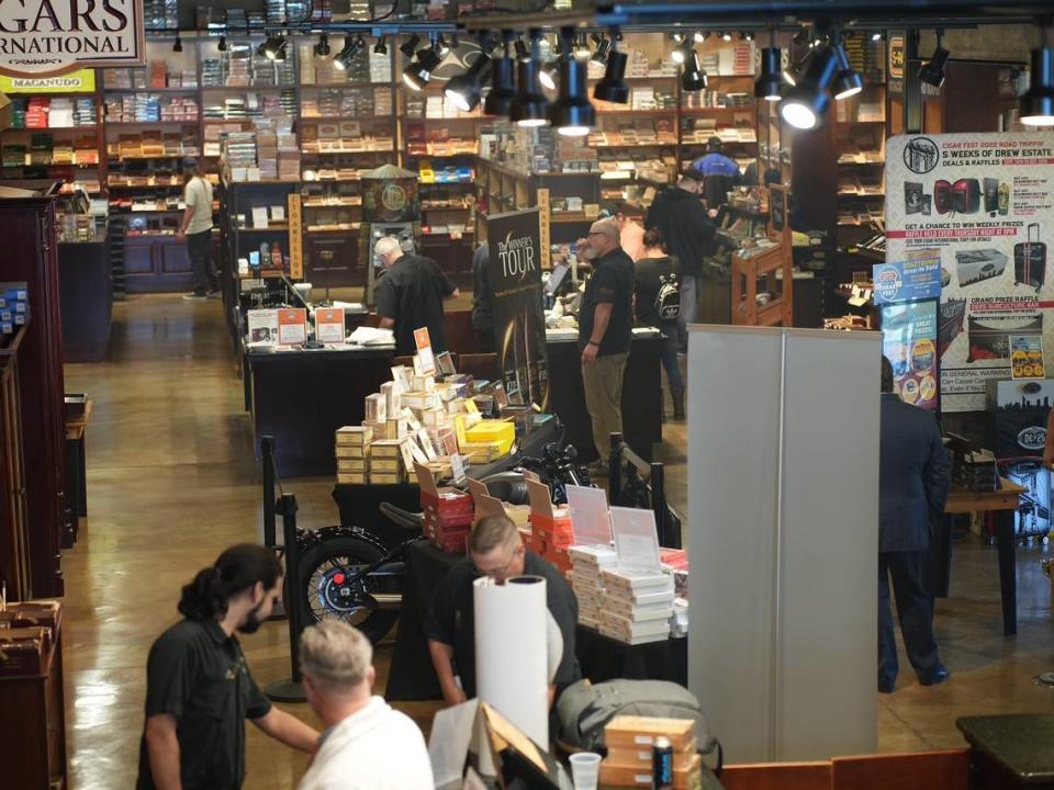 The first floor of the Cigars International Hamburg Superstore contains more than 300 cigar brands and more than 1,000 cigar varieties.