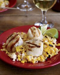 Grilled Scallops with Mexican Corn Salad