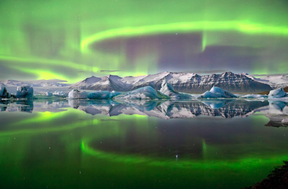 Aurora Over A Glacier Lagoon