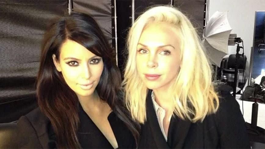 Kim with her friend and longtime stylist, Simone.  Source: Getty Images.