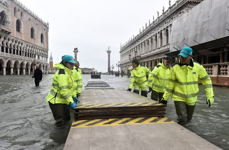 Flooding in the lagoon city of Venice