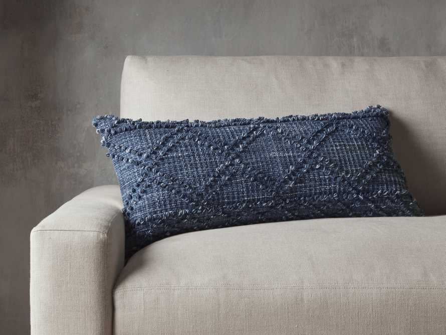 1) Outdoor Estero Lumbar Pillow Cover in Navy