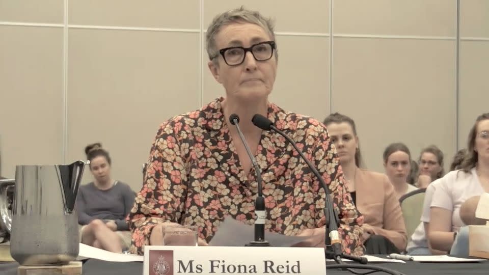 Fiona Reid, a clinical midwife with decades of experience, said birth trauma was not only affecting others but also midwives. - Parliament of New South Wales