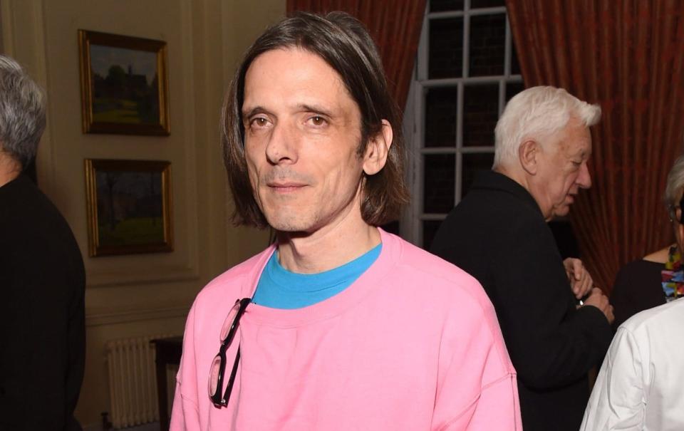 Artist Jeremy Deller wearing a pink jumper - Getty Images Europe/David M. Benett