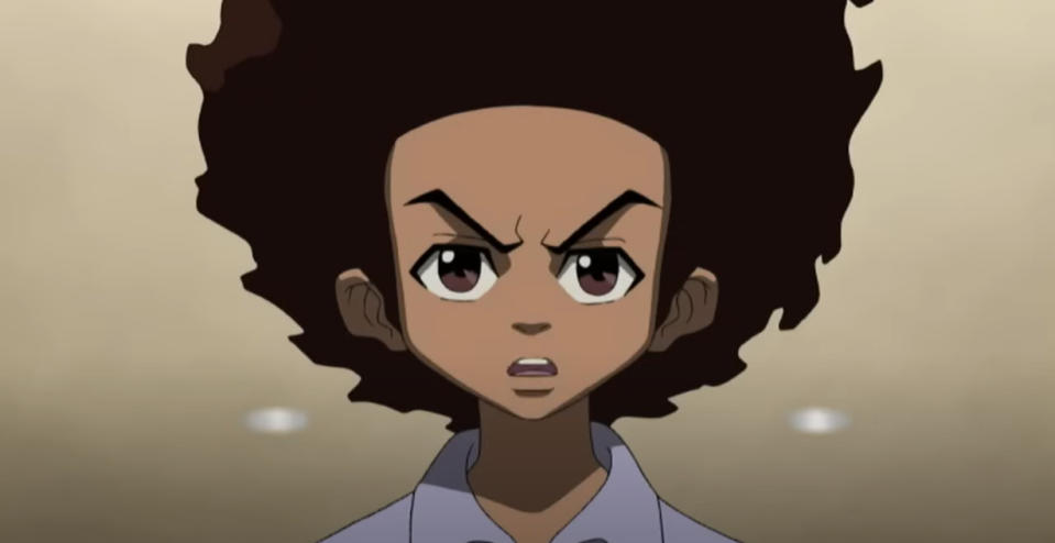 Huey Freeman from The Boondocks looking serious