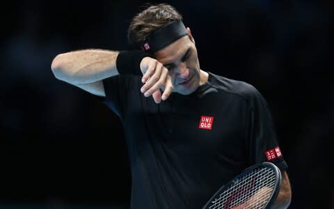 Roger Federer begins to feel the strain - Credit: getty images