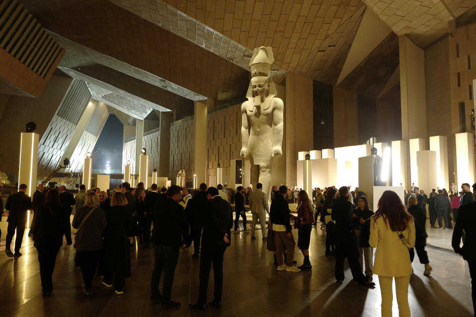 The entrance hall of the Grand Egyptian Museum.