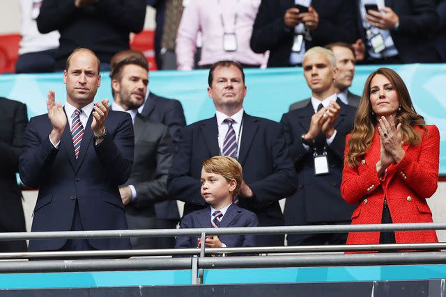 Eddie Keogh - The FA/The FA via Getty Prince William, Prince George and Kate Middleton at Euro 2020