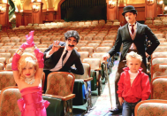 <p>The Hollywood greats arrived on Halloween 2016 with the foursome turning into Charlie Chaplin, Marilyn Monroe, Groucho Marx and James Dean.<br><i>[Photo: Instagram/nph]</i> </p>