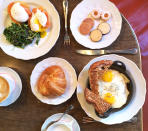 <p>Fans of <em>Gossip Girl</em> will recognize the pink-and-white to-go cups at this impossibly chic restaurant, heralded for its breakfast offerings as well as its elaborate espresso and cappuccino bar, replete with gelato and pastries. </p> <p><em>259 West 4th St.,</em> <a rel="nofollow noopener" href="http://www.santambroeus.com/sa_west_village.html" target="_blank" data-ylk="slk:santambroeus.com;elm:context_link;itc:0;sec:content-canvas" class="link ">santambroeus.com</a>.</p>