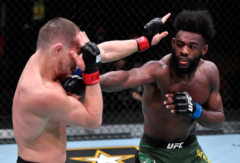 Sterling (right) most recently outpointed Petr Yan, who also competes at UFC 280 (Zuffa LLC via Getty Images)