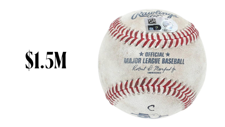 Record-breaking items, such as the ball Aaron Judge hit last fall when he smashed Roger Maris’s single-season home-run ceiling, can command especially high premiums.