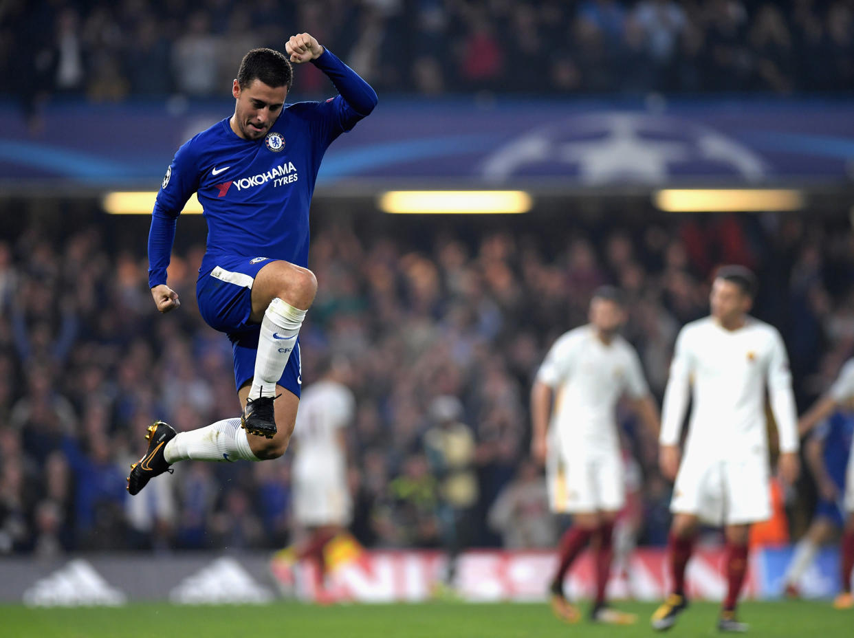 Hazard spared Chelsea's blushes against Group C rivals Roma: Getty