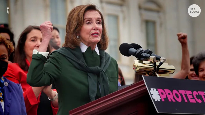 Pelosi warns of an 'all out assault' on womens' rights after Roe vs Wade leak