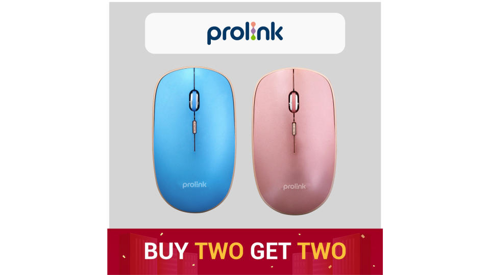 [Buy 1 Get 1] Prolink PMW6006 Wireless Optical Mouse. (Photo: Shopee SG)