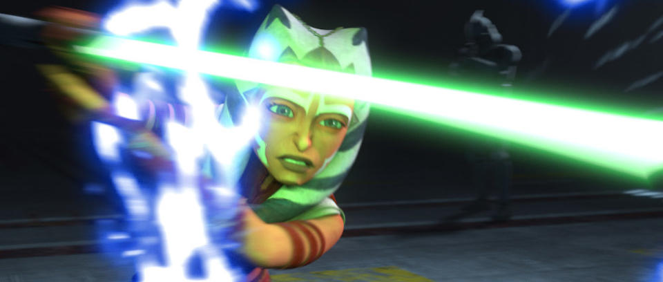 Ahsoka Tano (Ashley Eckstein) in Tales of the Jedi. (Image: Disney+) 