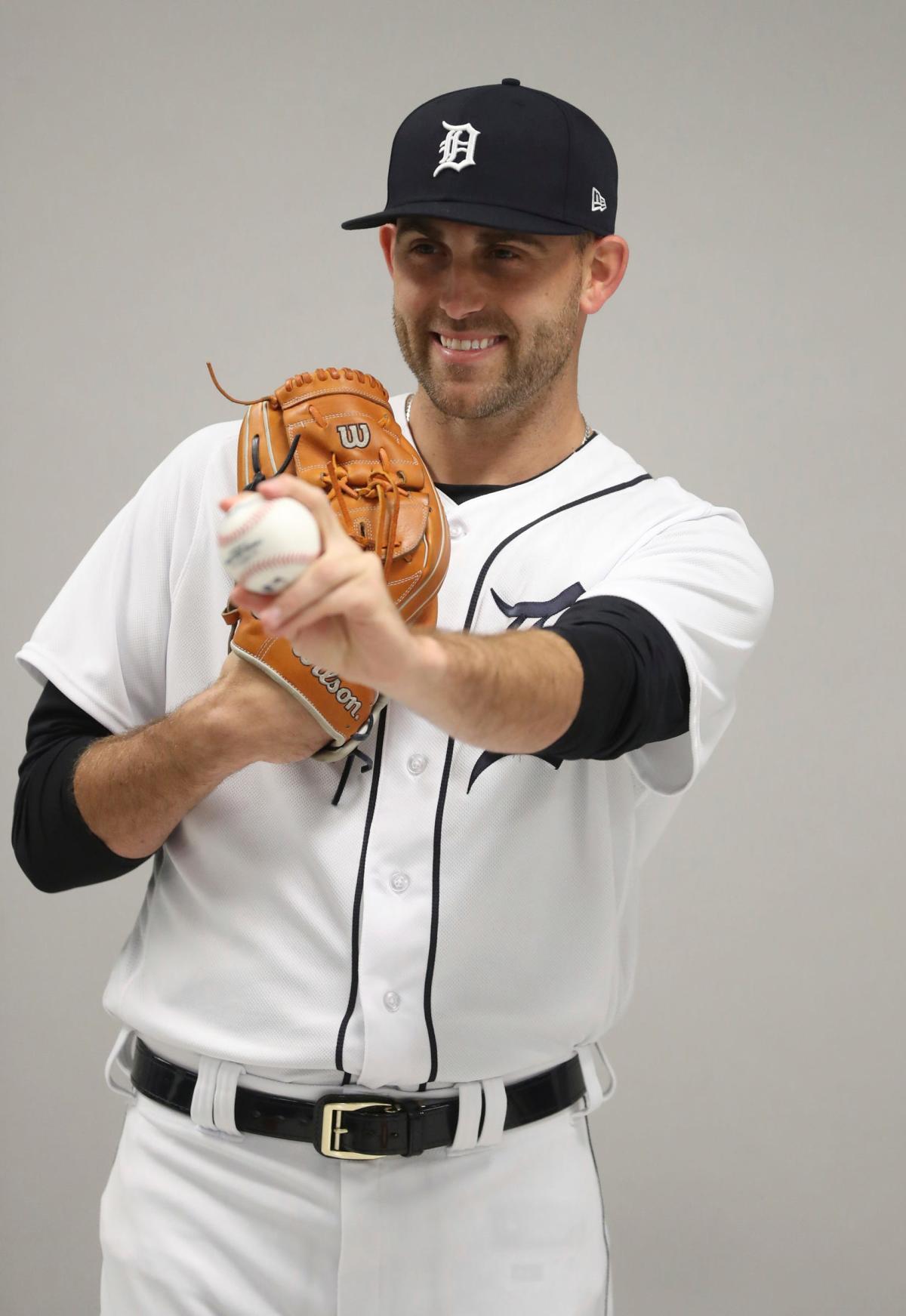 Nick Maton of the Detroit Tigers bats during the Spring Training