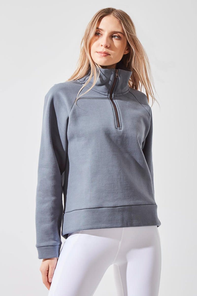 Beckon 1/4 Zip Cropped Sweatshirt. Image via MPG Sport.