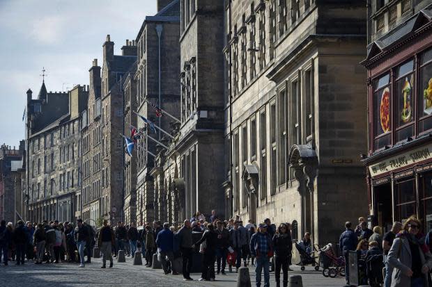 The National: The Robert Fergusson statue was outside the Canongate Kirkyard on Edinburgh Royal Mile