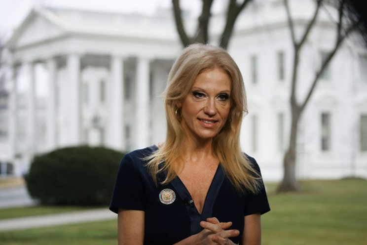 Kellyanne Conway prepares to appear on 