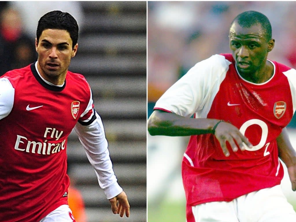 Both Mikel Arteta and Patrick Vieira captained Arsenal during their playing careers (PA)