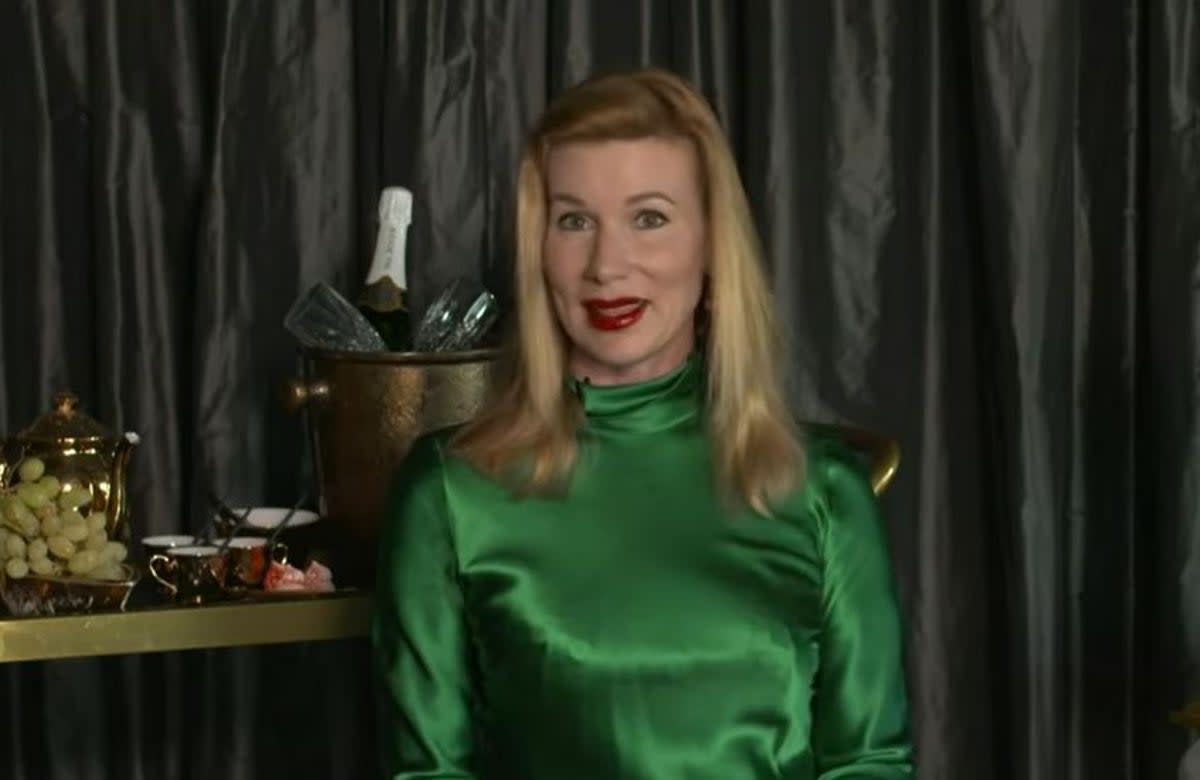 Creator of ‘Ladies Lounge’ Kirsha Kaechele at the Hobart’s Museum of Old and New Art (Screengrab/ The Project)