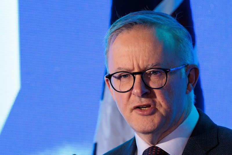 FILE PHOTO: Australian Prime Minister Anthony Albanese at the Sydney Energy Forum