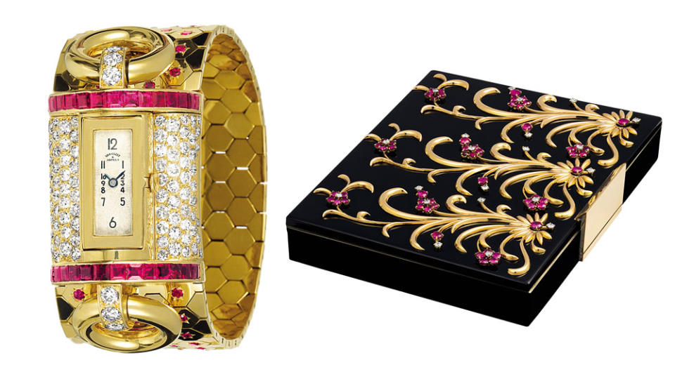 Van Cleef & Arpels Ludo Tourniquet secret watch from 1937 and Minaudière from 1939