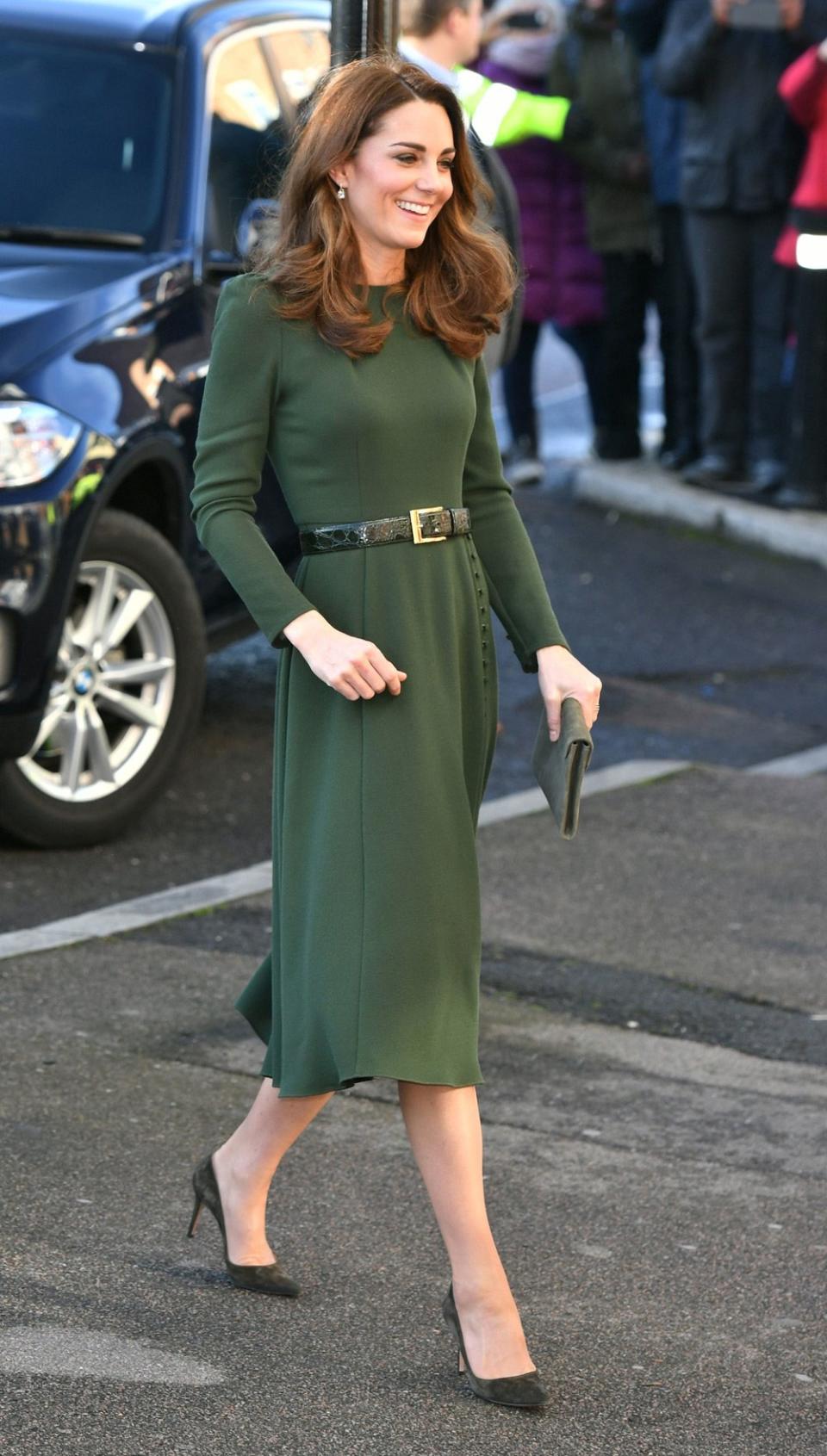 Kate joined charity workers to launch the new helpline (PA)