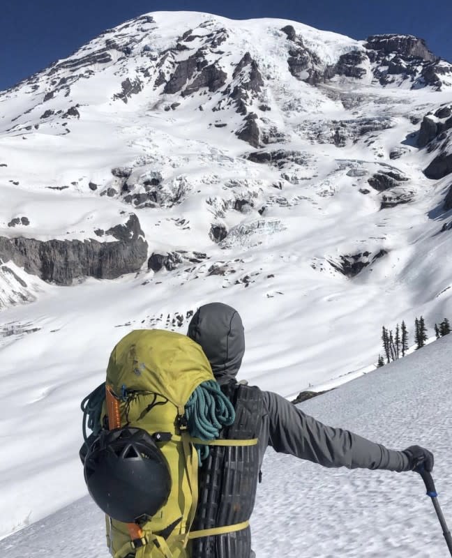 Trace Carrillo eyes a mountaineering objective. His friends and family set up a scholarship in his memory for students taking avalanche courses at the University of Utah.<p>Photo provided by Tracey Carrillo</p>