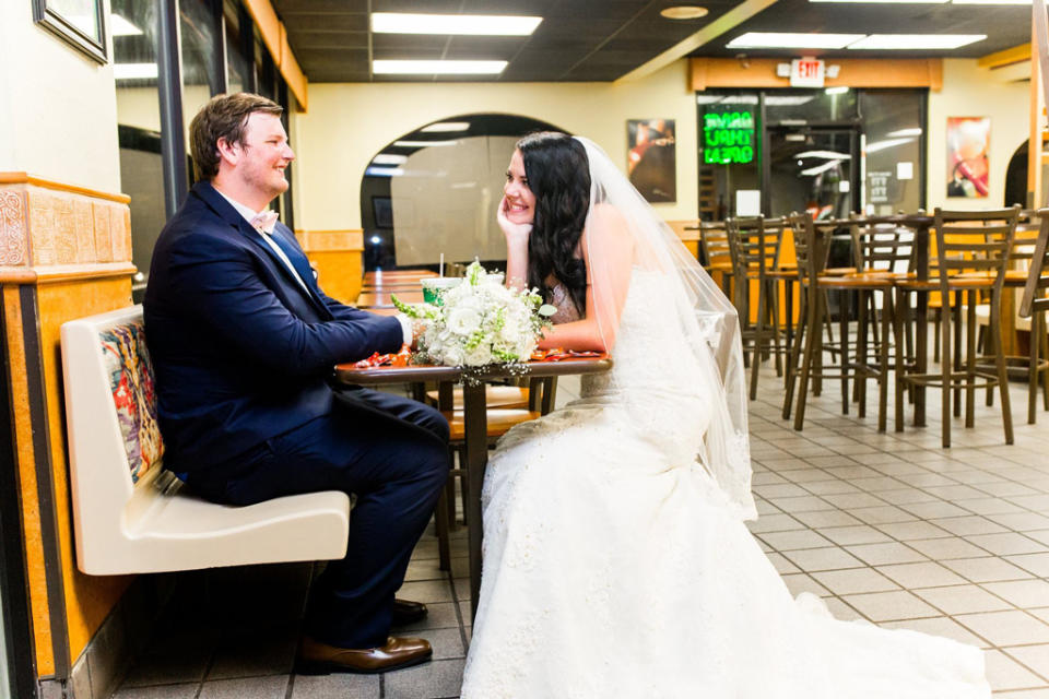 Jeffery and Skylain Clarke at this favorite fast food joint. (Photo: Nikki B Photography)