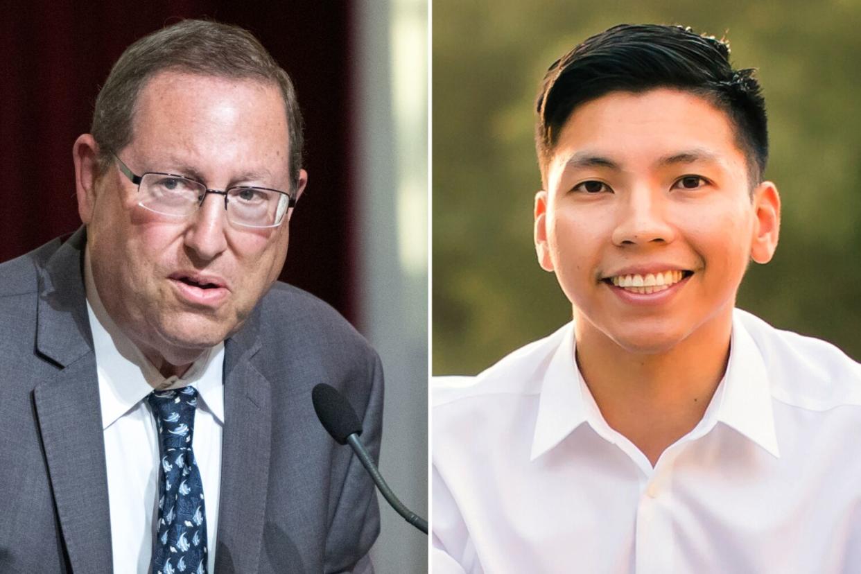 The two candidates for city controller: Councilmember Paul Koretz, left, and certified public accountant Kenneth Mejia.