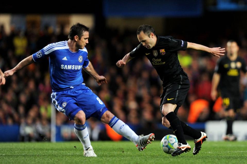 Frank Lampard has named Andres Iniesta as his ‘toughest opponent’ (Getty)