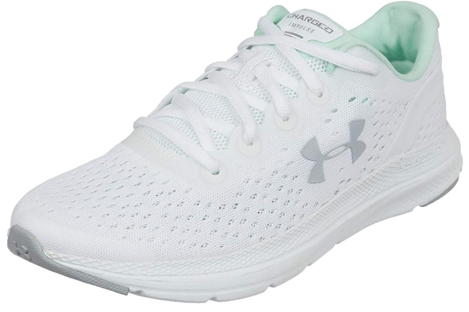 Under Armour, white sneakers