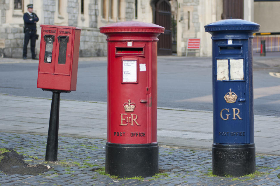 Die Briefkästen der Royal Mail erinnern an alte Zeiten: an 