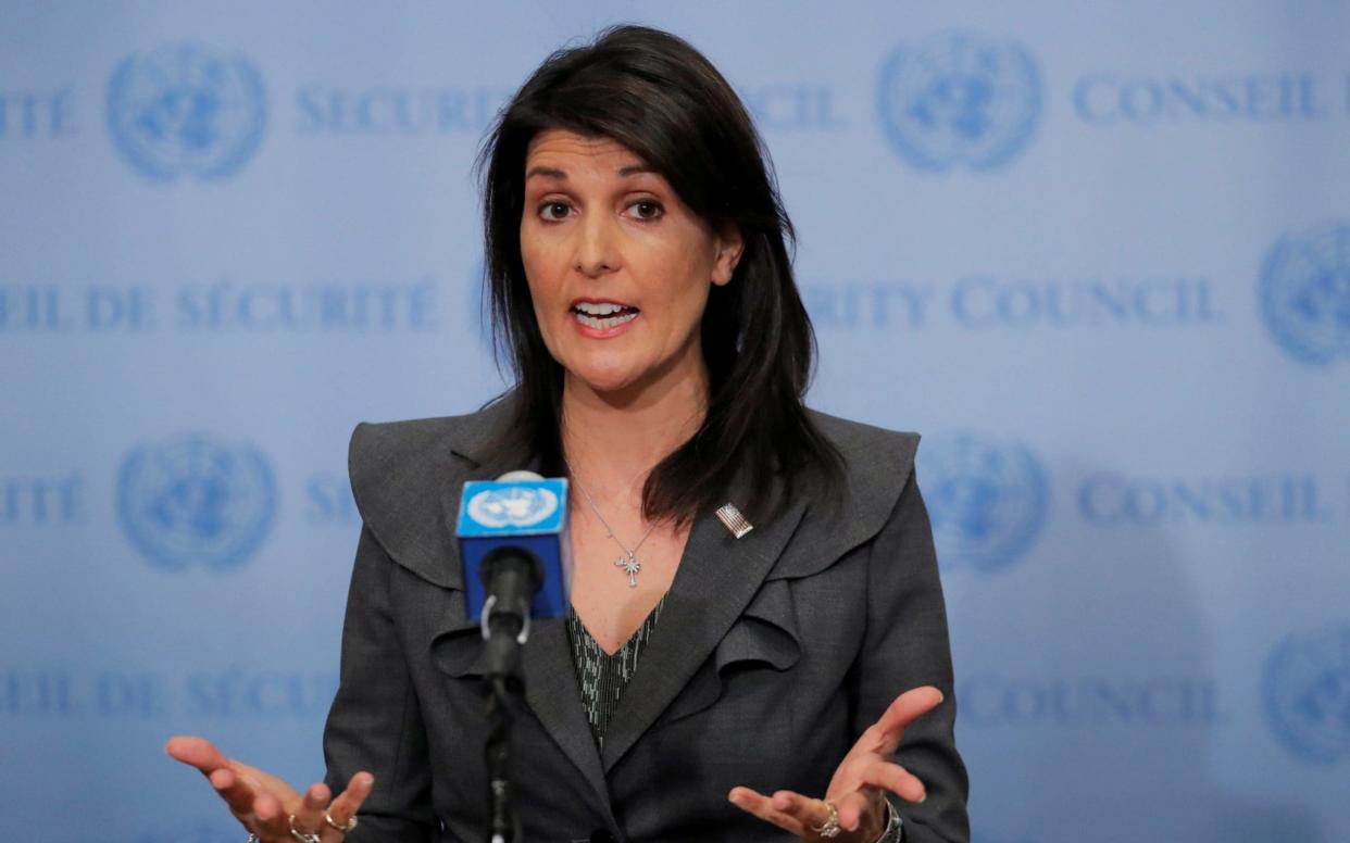 Nikki Haley speaks at UN  - REUTERS