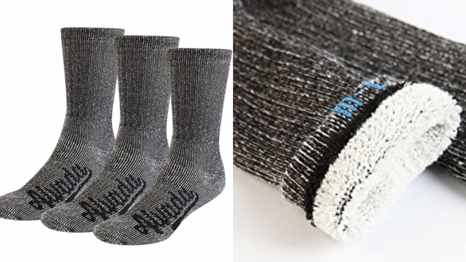 Merino wool socks will help regulate moisture on your feet.