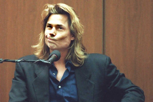 Brian "Kato" Kaelin testimfies 22 March in the O. J. Simpson murder trial in Los Angeles, CA. Kaelin is considered an impportant witness being the last to see Simpson before the murders and one of the few to first see him after the crime.  - Credit: POOL/HAL GARB/AFP/Getty Images